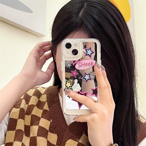 GUPBOO - Étui pour iPhone13 étui pour téléphone portable anti-chute pour femme avec étoiles colorées en miroir GUPBOO  - Coque, étui smartphone