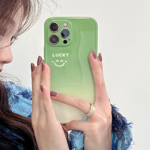 GUPBOO - Étui pour iPhone13 étui pour téléphone portable créatif smiley dégradé simple pour femme GUPBOO  - Accessoire Smartphone
