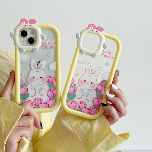 GUPBOO - Étui pour iPhone13 Tulip mignon lapin japonais et coréen étui pour téléphone portable fille douce GUPBOO  - Coque, étui smartphone