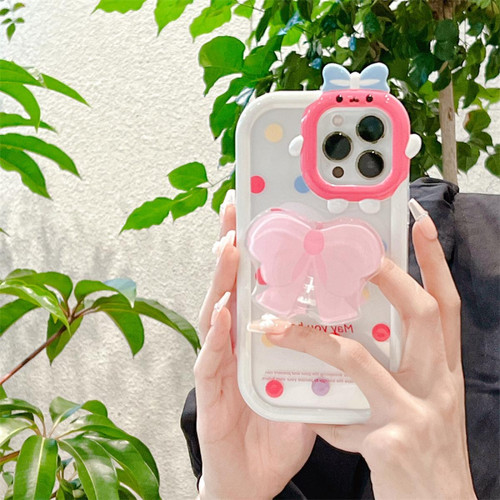 GUPBOO - Étui pour iPhone13Pro étui pour téléphone portable de style coréen avec nœud à pois colorés pour femmes GUPBOO  - Coque, étui smartphone
