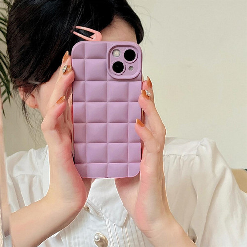 GUPBOO - Étui pour iPhoneXR L'étui de téléphone portable de couleur unie carré violet taro créatif est simple et doux GUPBOO  - Accessoire Smartphone