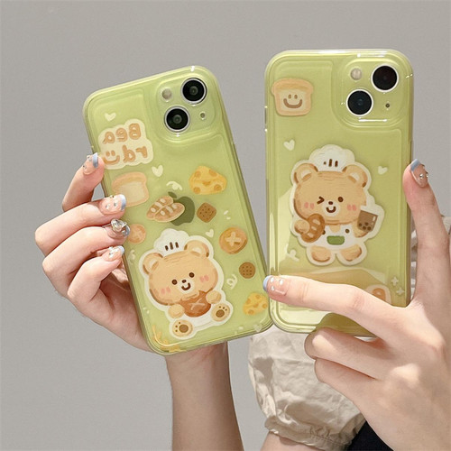 GUPBOO - Étui pour iPhoneXR Thé au lait du chef ours amusant étui pour téléphone portable femme créative GUPBOO  - Coque, étui smartphone