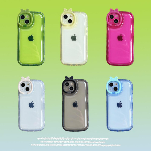 GUPBOO - Étui pour iPhoneXR Étui de téléphone portable transparent de couleur unie avec nœud simple en silicone GUPBOO  - Accessoire Smartphone