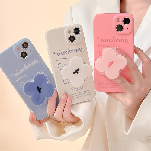 GUPBOO - Étui pour iPhoneXsMax Support de fleur de cas de téléphone portable créatif anglais de couleur unie simple GUPBOO  - Coque, étui smartphone