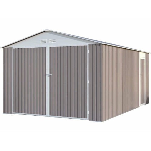 Garages en métal Habitat Et Jardin Garage métal  Nevada  avec porte battante - 15,36 m²