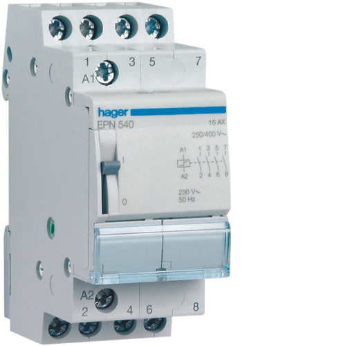 Hager - télérupteur - hager - 16a - 4 contacts no - 230 volts Hager  - Télérupteurs, minuteries et horloges Hager