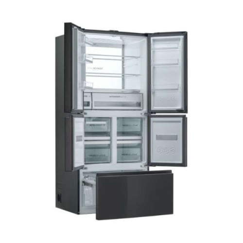 Réfrigérateur américain HFF-750CGBJ Réfrigérateur 5 Portes 488L 37dB 230V 50Hz Automatique Vetro Nero