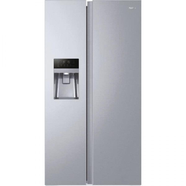 Réfrigérateur américain Haier HAIER HSOGPIF9183 - Réfrigérateur américain 515L (337+178L) - Froid ventilé - L90x H177,5cm - Silver