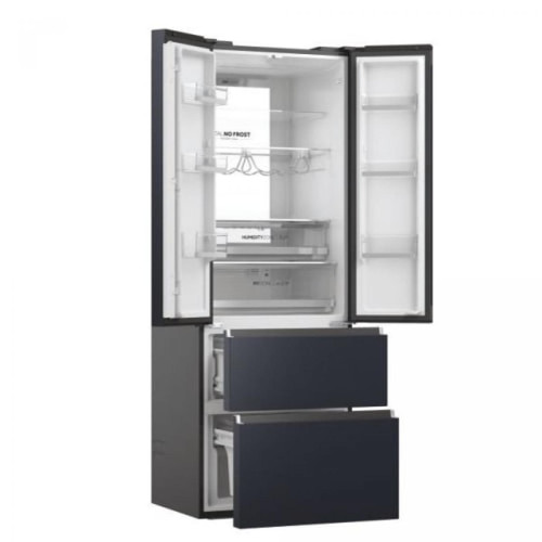 Réfrigérateur américain HFW7720ENMB Réfrigérateur 477L 37dB 230V Automatique Porte Française Wi-Fi Noir