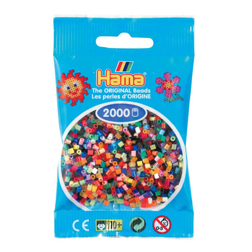 Perles Hama 2 000 perles mini (petites perles Ø2,5 mm) Assortiment - Hama