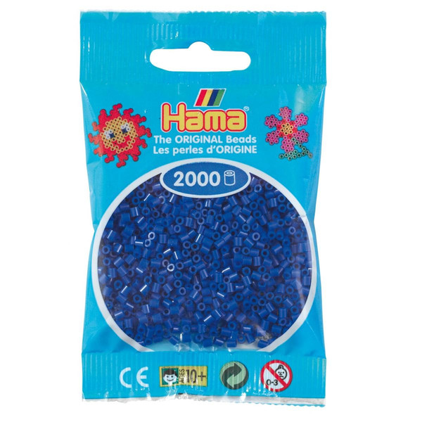 Perles Hama 2 000 perles mini (petites perles Ø2,5 mm) bleu foncé - Hama