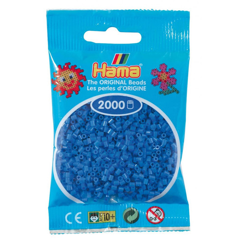 Hama - 2 000 perles mini (petites perles Ø2,5 mm) bleu - Hama Hama  - Jeux artistiques Hama