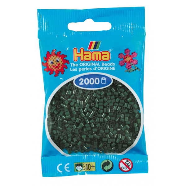 Perles Hama 2 000 perles mini (petites perles Ø2,5 mm) vert foncé - Hama