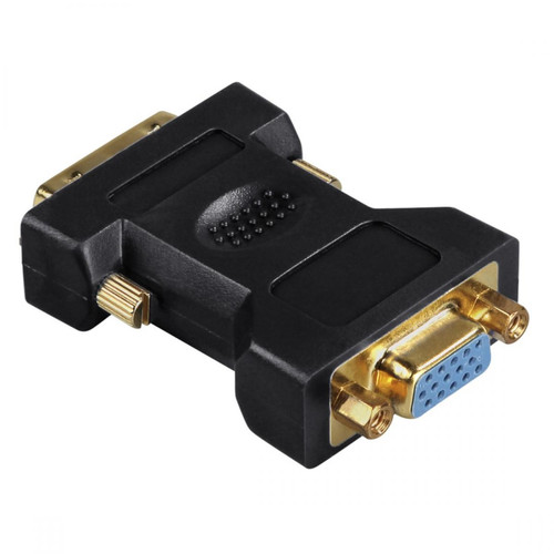 Câble antenne Hama Adaptateur VGA-DVI, DVI mâle - VGA (Sub-D15hd) femelle, plaqué or, blindé