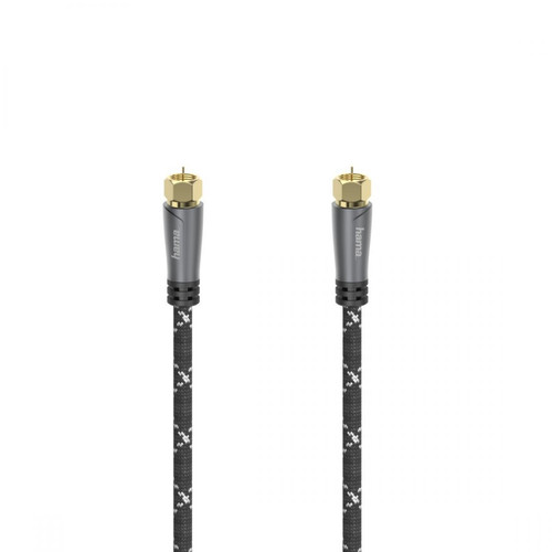 Hama - Cble de raccord SAT, f. mle F - f. mle F, métal, doré, 3,0 m, 120dB Hama - Câble et Connectique