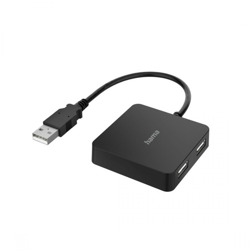 Hama - Hub USB, 4 ports, USB 2.0, 480 Gbit/s Hama  - Périphériques, réseaux et wifi Hama