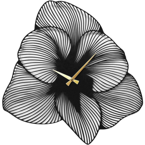 Hanah Home - Horloge en métal Azalée 70 cm. Hanah Home  - Horloges, pendules Noir