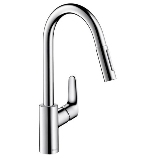 Hansgrohe - mitigeur évier - focus - bec pivotant - douchette extractible 2 jets - hansgrohe 31815000 Hansgrohe - Robinet hansgrohe