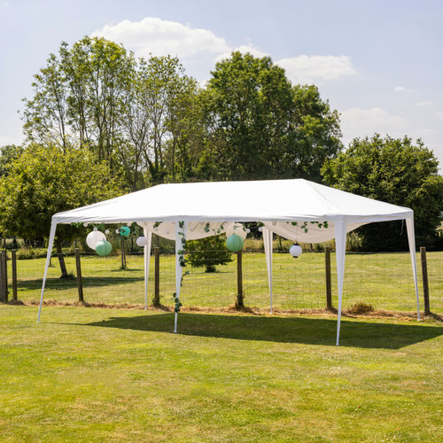 Happy Garden Tente de réception, 3 × 6m, Alizé - Blanc