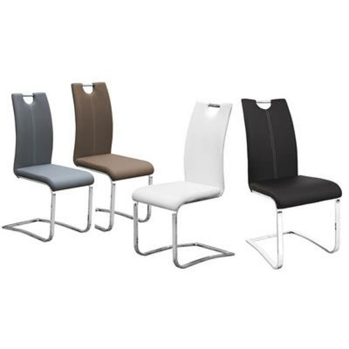 Happymobili - Chaise design métal et PU ERINA (lot de 2) - Chaises Lot de 2