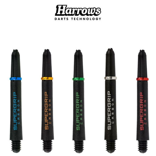 Harrows - Shaft Harrows Supergrip Carbon Short (plusieurs coloris) Aqua Harrows  - Accessoires fléchettes