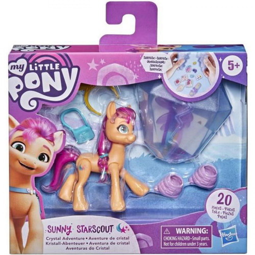 Hasbro - MY LITTLE PONY - A New Generation - Aventure de cristal Sunny Starscout - Figurine de poney orange de 7 - 5 cm avec surprises - Hasbro