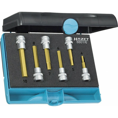 Hazet - Jeu de douilles males/carré creux 10 mm/profil a 6 pans intérieurs/nombre d'outils 6 Hazet Hazet - Outillage à main