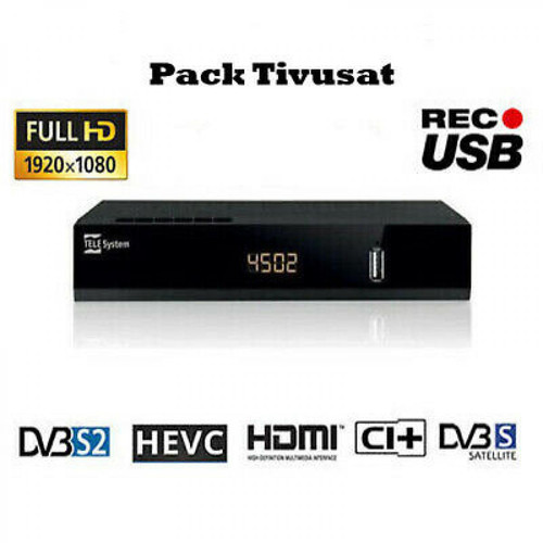 He Pack Tivusat Decodeur TS4502 S2 CI+ HD + WE CAM Tivusat