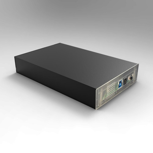 Heden - Boitier externe HEDEN 3.5"" pr 3.5"" HDD/SATA jusqu'à 16 To,  USB3.0 , boitier en alliage d'alu,  noir - Heden