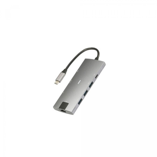 Heden - Hub USB-C pour Macbook&PC 8 ports: USB x 3 + HDMI 4k*2k@30Hz +RJ45 1000Mbit/s + USB-C (charge 60W et transfert) +lecteur SD et micro SD - Heden