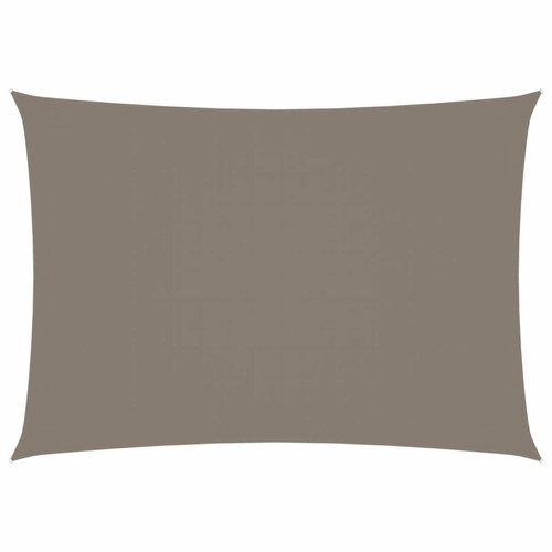 Voile d'ombrage Helloshop26 Voile toile d'ombrage parasol tissu oxford rectangulaire 4 x 5 m taupe 02_0009697
