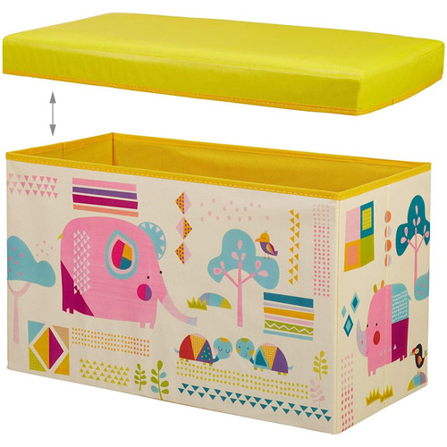 Helloshop26 - Tabouret coffre boîte jouet pouf rangement enfant jaune 13_0002763_2 Helloshop26  - Coffre à jouet