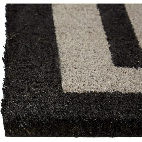 Helloshop26 Paillasson tapis de sol porte d’entrée essuie-pieds long fibres de coco tapis gris 13_0001876_2/2