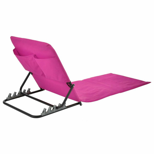Helloshop26 Chaise tapis de plage pliable PVC rose 02_0011996
