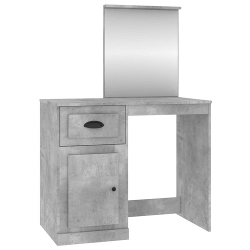 Helloshop26 - Coiffeuse table de maquillage design meuble mobilier de chambre et miroir 90 x 50 x 132,5 cm bois d'ingénierie gris 02_0006310 Helloshop26  - Coiffeuse meubles