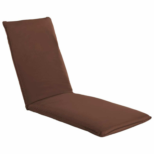 Helloshop26 - Transat chaise longue bain de soleil lit de jardin terrasse meuble d'extérieur pliable tissu oxford marron 02_0012889 Helloshop26  - Jardin