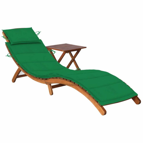 Helloshop26 - Transat chaise longue bain de soleil lit de jardin terrasse meuble d'extérieur avec table et coussin bois d'acacia 02_0012637 Helloshop26  - Transats en Bois Transats, chaises longues