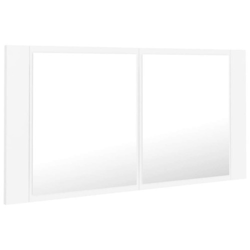 Helloshop26 - Armoire salle de bain à miroir led blanc 90 x 12 x 45 cm acrylique 02_0006652 Helloshop26  - Miroir 90 cm
