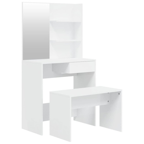 Helloshop26 - Coiffeuse table de maquillage design meuble mobilier de chambre blanc brillant 74,5 x 40 x 141 cm 02_0006404 Helloshop26  - Coiffeuse meubles