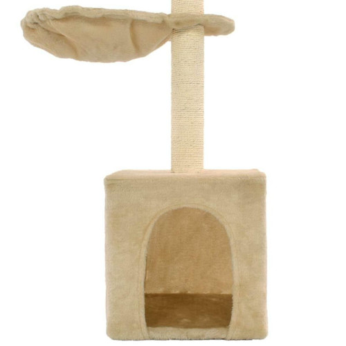 Arbre à chat Arbre à chat griffoir grattoir niche jouet animaux peluché en sisal 105 cm beige 3702157