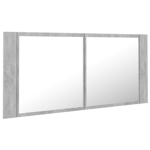Helloshop26 - Armoire de salle de bain à miroir led 100 x 12 x 45 cm acrylique gris 02_0006610 Helloshop26  - Miroir gris