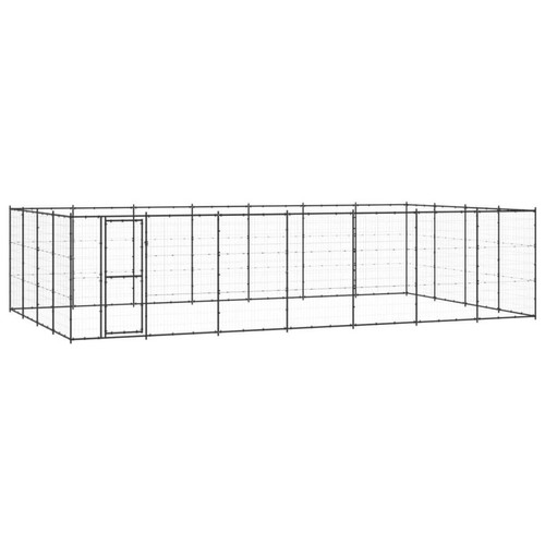 Helloshop26 - Chenil extérieur cage enclos parc animaux chien d'extérieur pour chiens acier 33,88 m² 02_0000370 Helloshop26  - Chiens