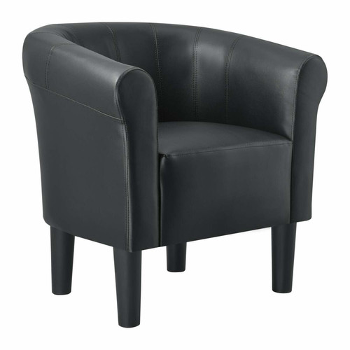 Helloshop26 - Fauteuil lounge chaise siège synthétique plastique 70 cm noir 03_0001933 Helloshop26  - Fauteuils