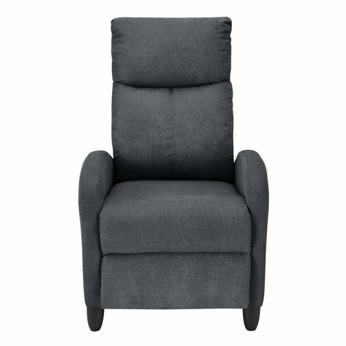 Helloshop26 - fauteuil relaxant avec dossier inclinable et repose pieds housse textile 102 cm gris foncé 03_0005214 Helloshop26 - fauteuil beige Fauteuils