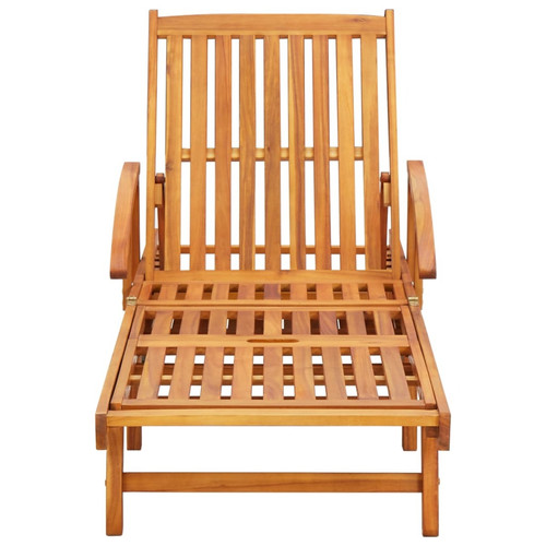 Helloshop26 Lot de 2 transats chaise longue bain de soleil lit de jardin terrasse meuble d'extérieur avec coussins bois d'acacia solide 02_0012045