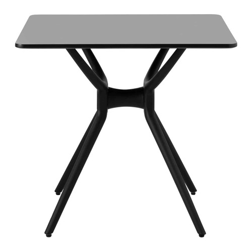 Helloshop26 - Petite table de salle à manger salon carrée avec plateau 80 x 80 cm noir 14_0004499 Helloshop26  - Maison