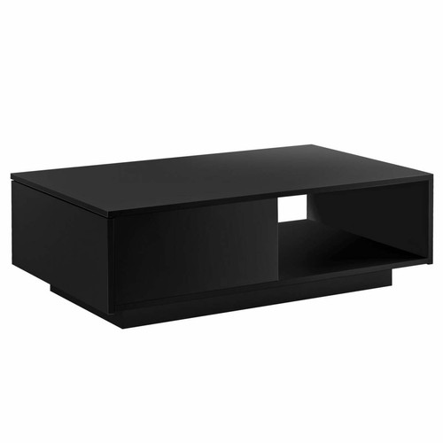 Helloshop26 - Table basse de salon avec tiroir et compartiment de rangement 95 x 55 cm panneau 15 mm noir 03_0006144 Helloshop26  - Table basse avec tiroir
