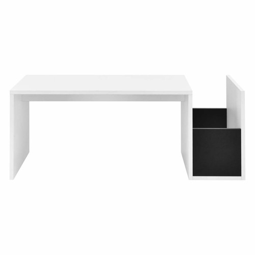 Helloshop26 - Table basse pour salon meuble stylé 90 cm blanc noir 03_0006166 Helloshop26  - Tables basses