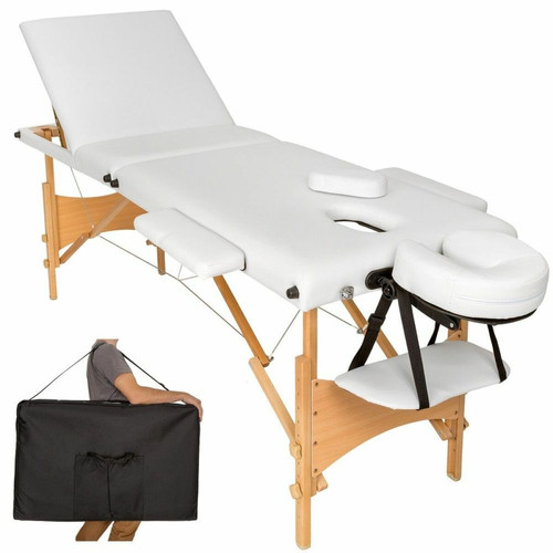 Helloshop26 - Table de massage 3 zones avec sac de transport blanche 08_0000466 Helloshop26  - Petit électroménager Electroménager