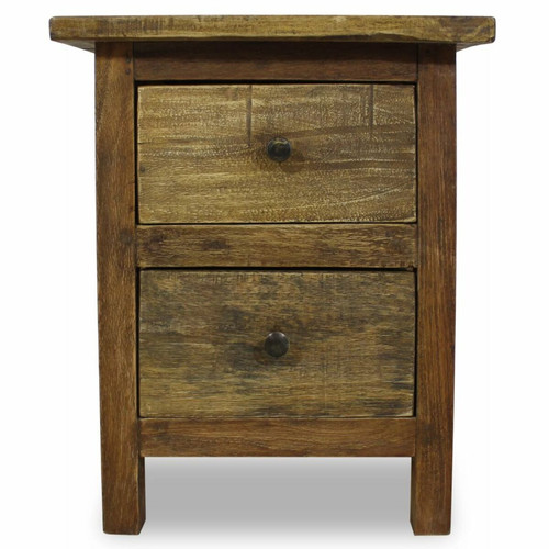 Chevet Table de nuit chevet commode armoire meuble chambre bois de récupération massif 40 x 30 x 51 cm 1402053